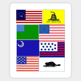 Flags of the Revolution Back Print Sticker